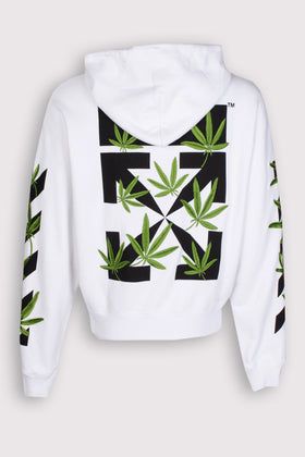 RRP€625 OFF-WHITE c/o VIRGIL ABLOH SEASONAL Hoodie Size M Embroidered Leafs gallery photo number 1