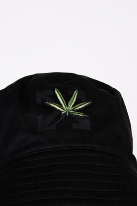 RRP €260 OFF-WHITE c/o VIRGIL ABLOH Bucket Hat One Size Arrows Embroidered Weed gallery photo number 5