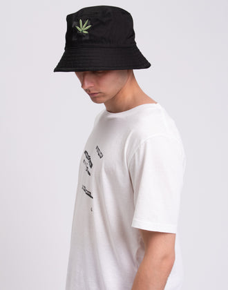 RRP €260 OFF-WHITE c/o VIRGIL ABLOH Bucket Hat One Size Arrows Embroidered Weed gallery photo number 5