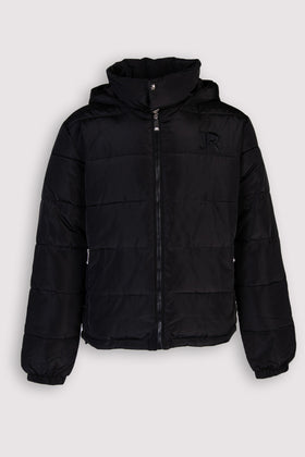 RRP €550 JOHN RICHMOND X Quilted Jacket IT50 US40 L Black Embroidered Logo gallery photo number 1