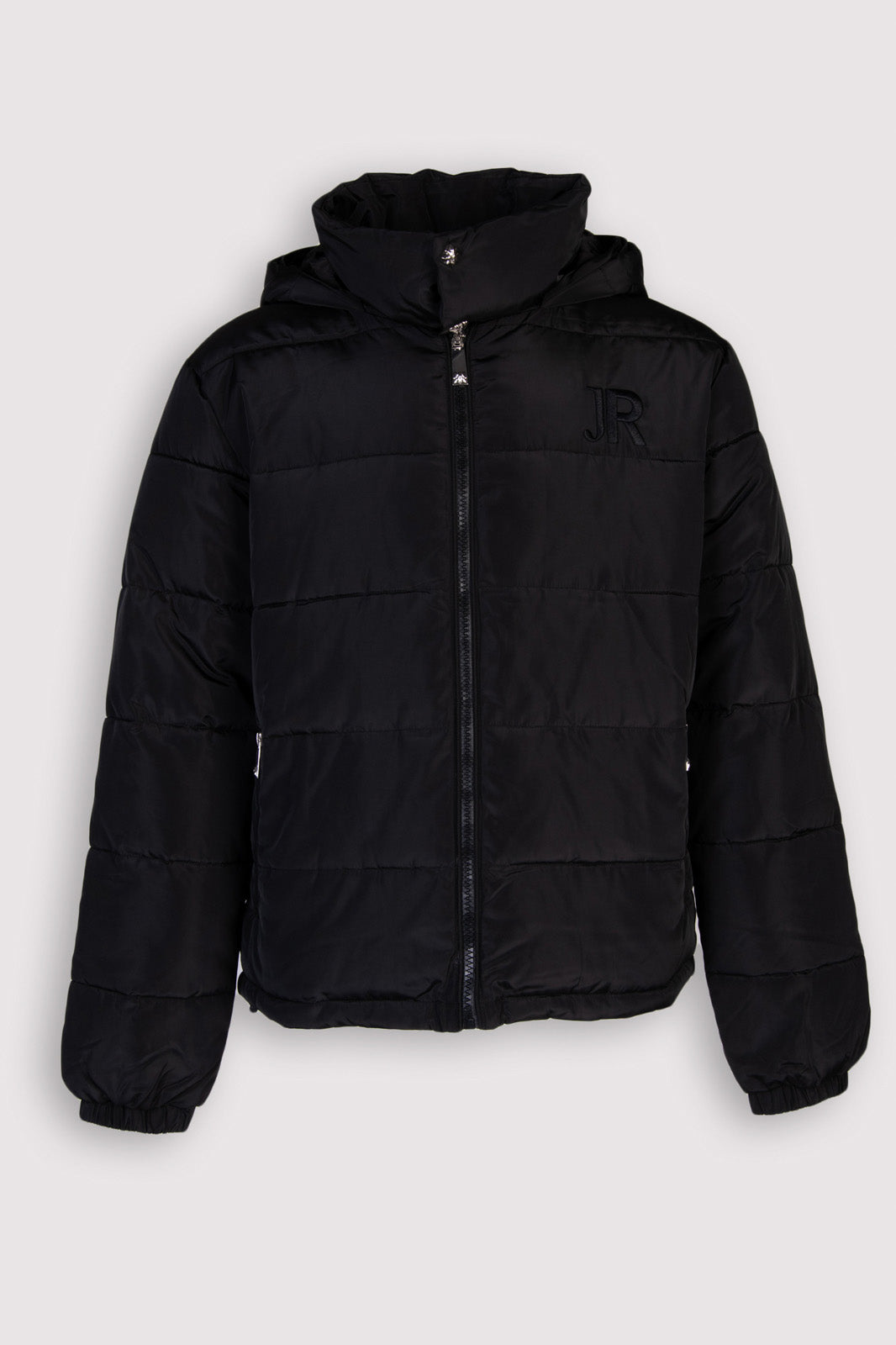 RRP €550 JOHN RICHMOND X Quilted Jacket IT50 US40 L Black Embroidered Logo gallery main photo
