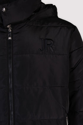 RRP €550 JOHN RICHMOND X Quilted Jacket IT50 US40 L Black Embroidered Logo gallery photo number 5