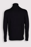 JOHN RICHMOND X Pullover Jumper Size M Logo Patch Ribbed Edges Black Polo Neck gallery photo number 3