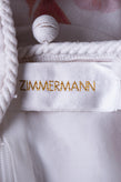 RRP €1100 ZIMMERMANN Linen Flounce Dress Size 0 / XS Floral Pom Pom Trim V Neck gallery photo number 6