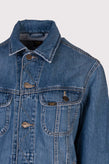 LEE Rider Denim Jacket Size S Blue Garment Dye Button Front Collared gallery photo number 5