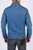 LEE Rider Denim Jacket Size S  Unlined Blue Garment Dye Button Front Collared gallery photo number 5