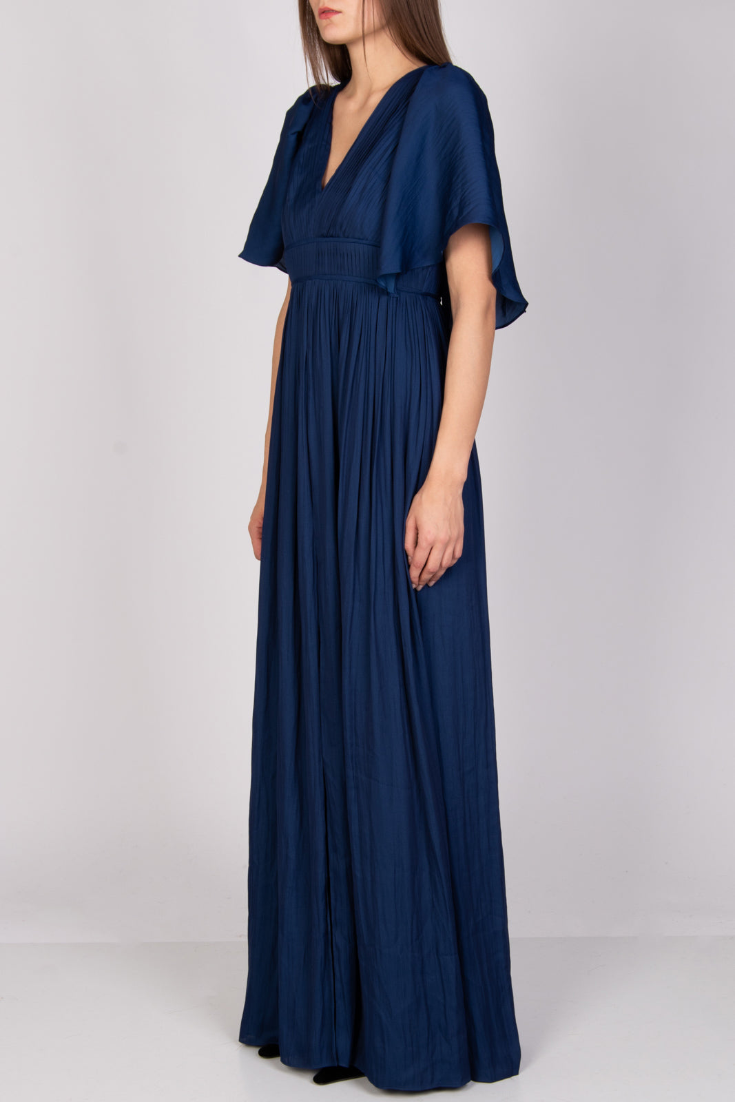 Halston heritage blue gown best sale