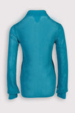 RRP €990 BOTTEGA VENETA Technical Mesh Knit Shirt Size M Turquoise Collared gallery photo number 3