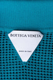 RRP €990 BOTTEGA VENETA Technical Mesh Knit Shirt Size M Turquoise Collared gallery photo number 6