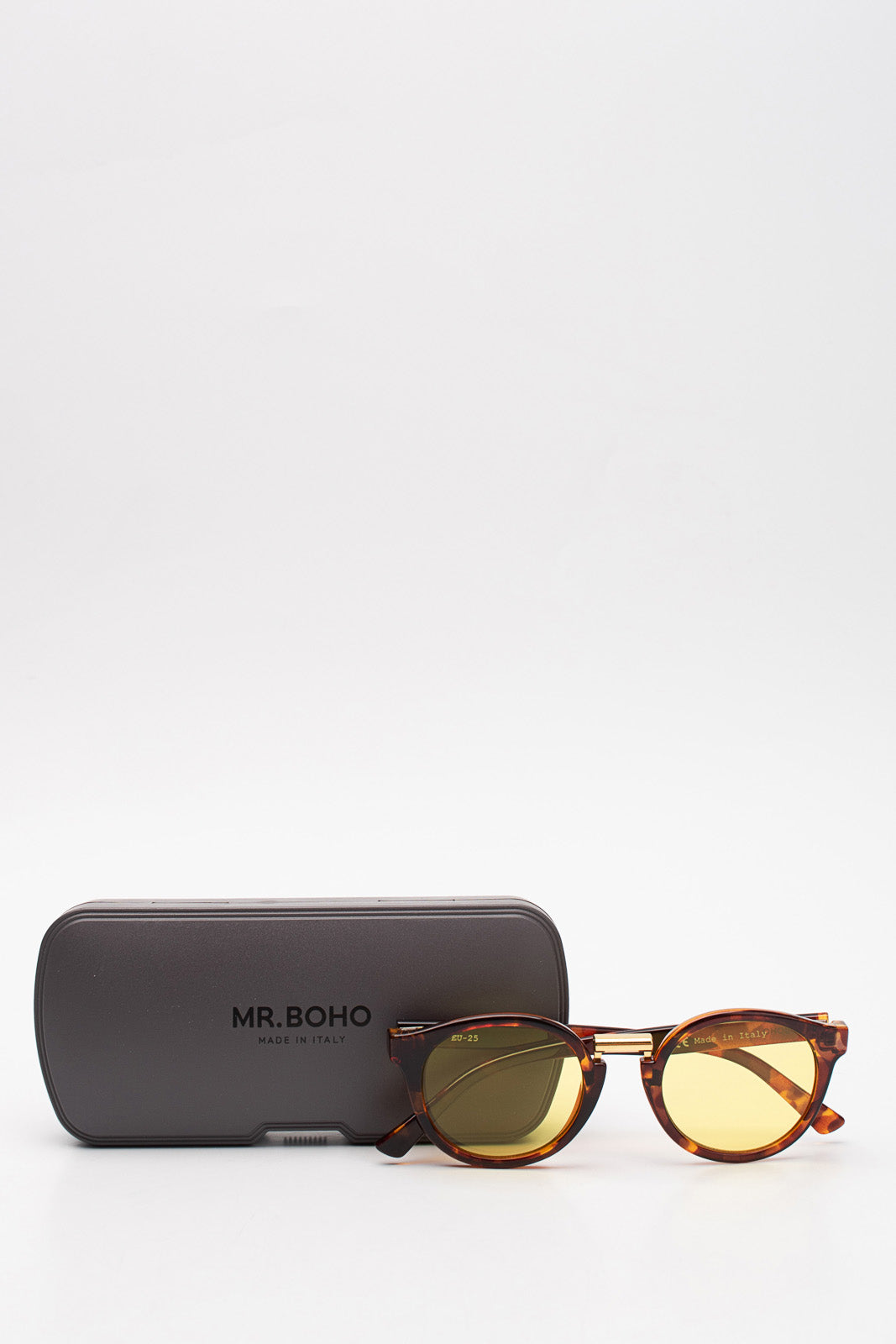 MR. BOHO Round Butterfly Sunglasses Tinted Lenses Metal Top Bar Tortoise Shell gallery main photo