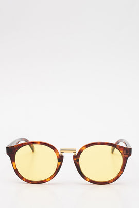 MR. BOHO Round Butterfly Sunglasses Tinted Lenses Metal Top Bar Tortoise Shell