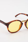 MR. BOHO Round Butterfly Sunglasses Tinted Lenses Metal Top Bar Tortoise Shell gallery photo number 7