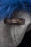 RRP€2680 LORO PIANA Cashmere & Shadow Fox Fur Trapper Hat Size L Made in Italy gallery photo number 7