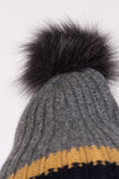 RRP€140 WOOLRICH Cashmere Beanie Cap Size S Asiatic Raccoon Fur Pom Pom Slouchy gallery photo number 6