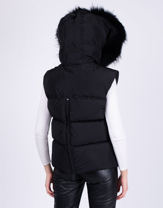 RRP€1085 DSQUARED2 Down Quilted Gilet IT38 US2 UK6 XS Zipped Back Raccoon Fur gallery photo number 7