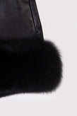 RRP €3600 SAINT LAURENT Leather Shorts FR34 US2 UK6 XS Silk Lined Fox Fur Cuffs gallery photo number 3