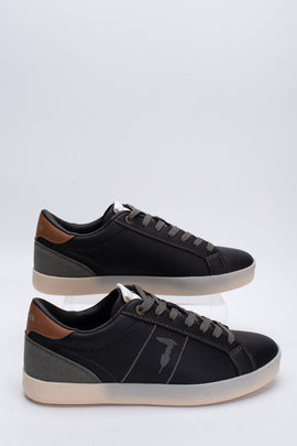 RRP€120 TRUSSARDI Sneakers US12 UK9 EU42 Black Logo Flat