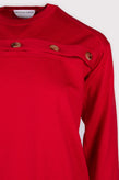 RRP€1350 BOTTEGA VENETA Wool Jumper Size L Red Button Closed Chest Crew Neck gallery photo number 5