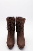 RRP€180 LAURA MANNINI Nubuck Leather Ankle Boots US11 UK8 EU41 Wedge gallery photo number 3