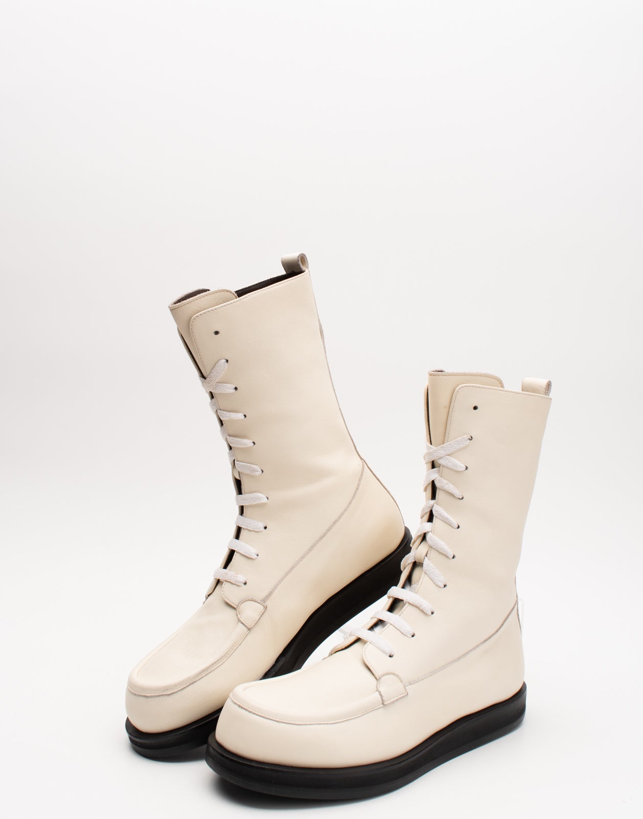 RRP€1820 THE ROW Patty Leather Combat Boots US10 UK7 EU40 Made in Italy gallery main photo