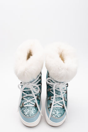 RRP€395 CHIARA FERRAGNI Snow Boots US7 EU37 UK4 Rabbit Fur Glitter Sherpa Inside gallery photo number 3