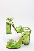 RRP €921 DOLCE & GABBANA Ankle Wrap Sandals EU36 UK3 US6 Heel Transparent gallery photo number 2