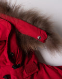 RRP €380 BRERAS MILANO Down Parka Jacket Size XS Red Quilted Inside Hooded gallery photo number 10