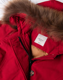 RRP €380 BRERAS MILANO Down Parka Jacket Size XS Red Quilted Inside Hooded gallery photo number 9