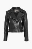 RRP €650 WALTER BAKER Liz Leather Biker Leather Jacket Size L Black Zipped Cuffs gallery photo number 3