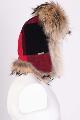 RRP €189 WOOLRICH Arctic Trapper Cap Size S Wool Blend Contrast Finnraccoon Fur gallery photo number 1