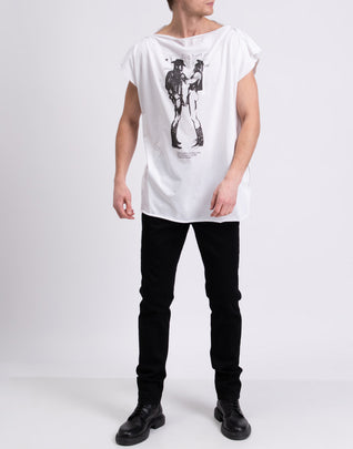 RRP€162 VIVIENNE WESTWOOD WORLDS END Unisex T-Shirt One Size Vulgar Cowboy Print