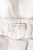 RRP€229 SANDRO Shary Wide-Leg Trousers FR40 US8 UK12 L Linen Blend High Waist gallery photo number 6