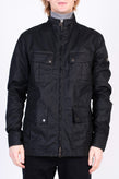 RRP€1085 MATCHLESS URBAN Peter Military Jacket Size XL Waxed Black Made in Italy gallery photo number 2