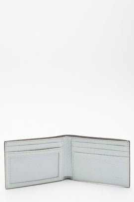 RRP €350 FENDI ROMA Leather Bifold Wallet Grainy Panel FF Logo Card Pockets