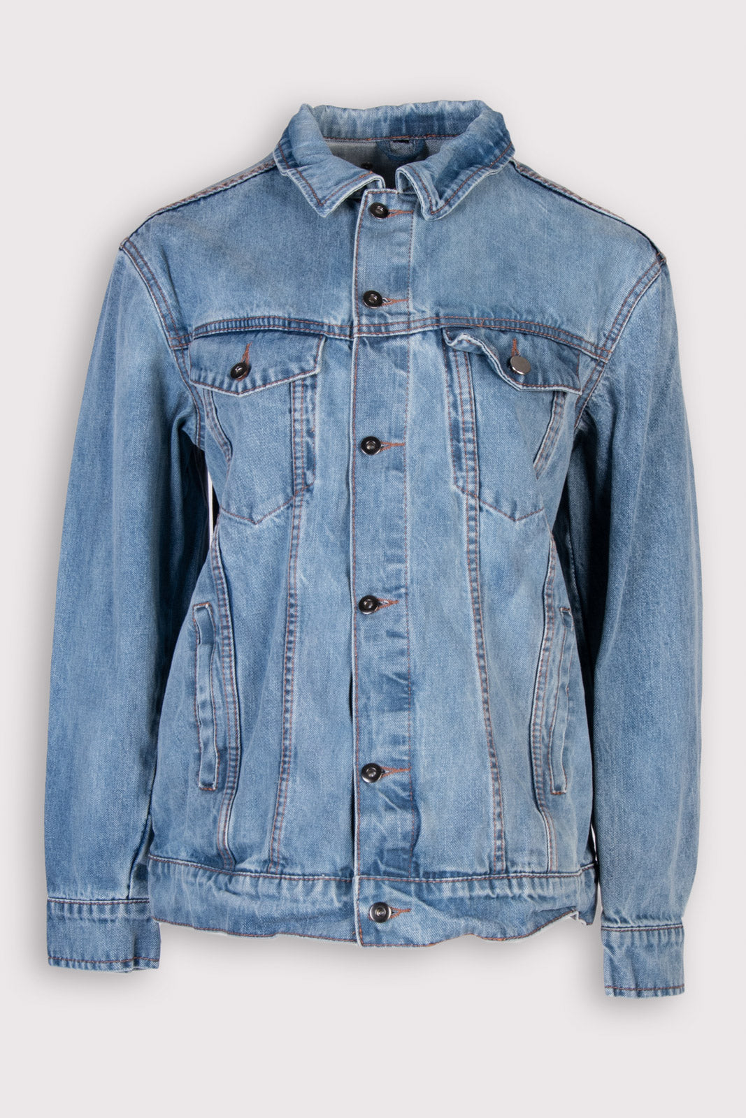 RRP €128 BE EDGY Denim Jacket Size S Blue Faded  Single-Breasted Logo gallery main photo