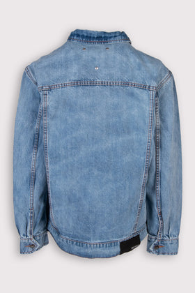 RRP €128 BE EDGY Denim Jacket Size S Blue Faded  Single-Breasted Logo gallery photo number 3