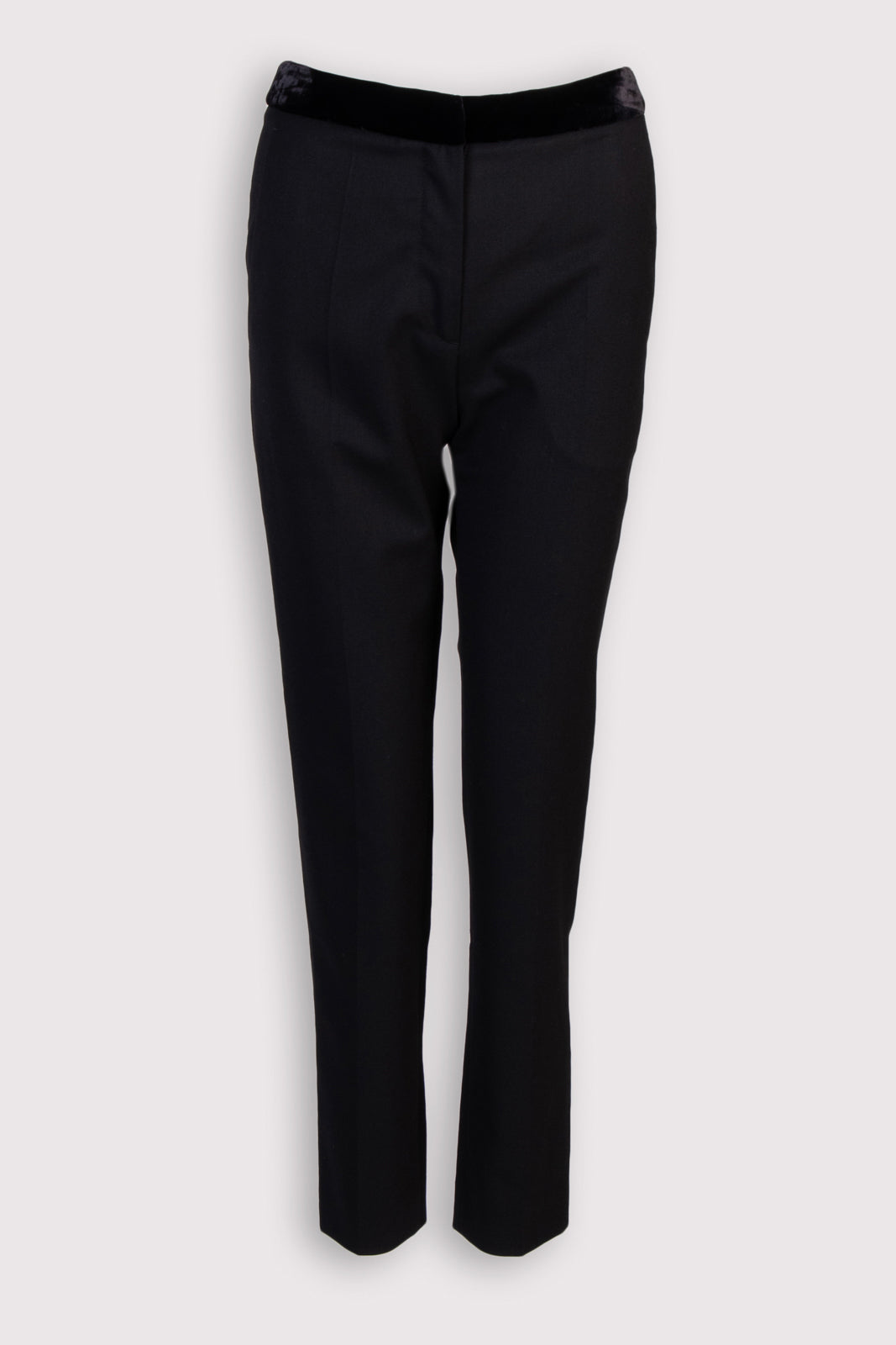 RRP €310 SANDRO Skinny Trousers FR34 US2 UK6 XS Black Cropped Zip Fly gallery main photo
