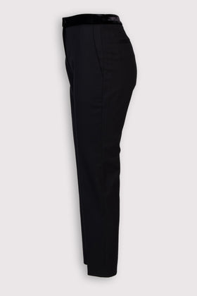 RRP €310 SANDRO Skinny Trousers FR34 US2 UK6 XS Black Cropped Zip Fly gallery photo number 2