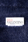 RRP€215 RED VALENTINO Long Rectangle Scarf Blue Angora Wool Blend Knitted gallery photo number 9