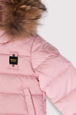 RRP€205 BLAUER USA Baby Down Quilted Jacket Size 9M Detachable Raccoon Fur gallery photo number 3