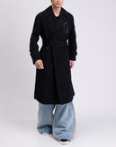 RRP €790 RANDOM IDENTITIES Military Trench Coat Size L Transparent Chest Pocket gallery photo number 3