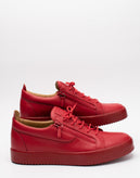 RRP€650 GIUSEPPE ZANOTTI Leather Sneakers US16 UK15 EU49 Red Made in Italy gallery photo number 3