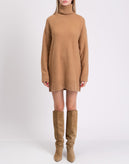 RRP €550 SPORTMAX Jumper Dress M Angora & Wool Blend Bobbling Effect Polo Neck gallery photo number 5