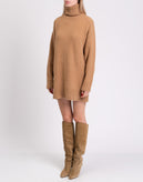 RRP €550 SPORTMAX Jumper Dress M Angora & Wool Blend Bobbling Effect Polo Neck gallery photo number 6