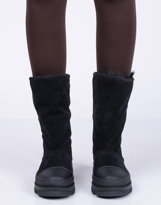 RRP€525 DSQUARED2 Suede Leather Mid-Calf Boots EU37 UK4 US6 Black Pull On gallery photo number 2