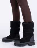 RRP€525 DSQUARED2 Suede Leather Mid-Calf Boots EU37 UK4 US6 Black Pull On gallery photo number 1