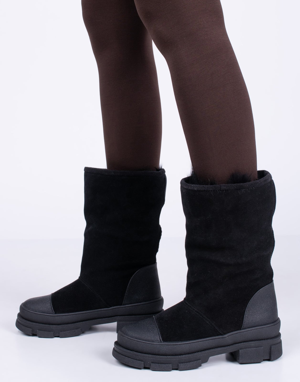 RRP€525 DSQUARED2 Suede Leather Mid-Calf Boots EU37 UK4 US6 Black Pull On gallery main photo