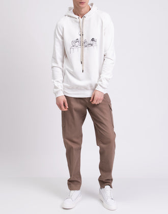 RRP€189 TOM REBL Hoodie Size XXL Printed Front Drawstring Hood Made in Italy gallery photo number 3