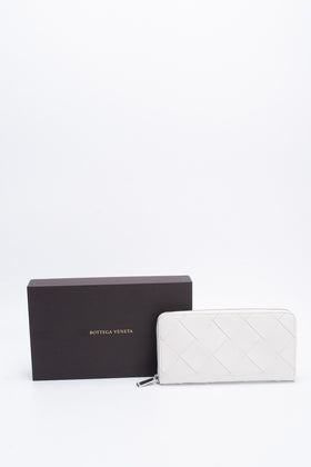 RRP €790 BOTTEGA VENETA Intreccio Leather Clutch Wallet Card Pockets Zipped gallery photo number 9