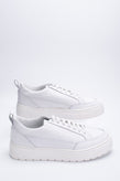 RRP€209 TSD12 Leather Sneakers US10 UK9 EU43 White Flat Flatform Made in Italy gallery photo number 2